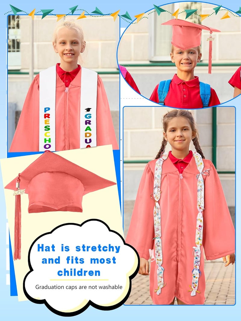 Flotory Unisex Kids Kindergarten Graduation Gown Cap Tassel Stole Preschool Graduation Gown Robes Certificate for Boy Girl - Image 4